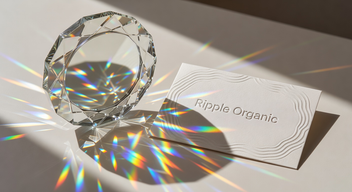 Facet-cut decorative mirror creating prism reflections